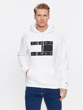 Tommy Jeans Tommy Jeans Majica dugih rukava Flag Spray DM0DM17911 Bijela Regular Fit