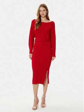 Morgan Morgan Strickkleid 242-RMLIDO Rot Slim Fit
