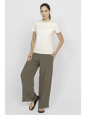Deni Cler Milano Deni Cler Milano Spodnie materiałowe T-DC-5256-E2-20-48-1 Zielony Loose Leg
