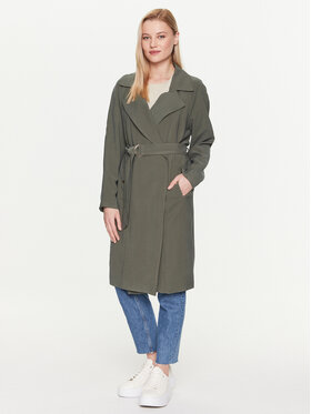 NAF NAF NAF NAF Trenčkot Biarrigi XENK15 Zelena Regular Fit