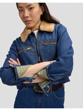 Lee Lee Kurtka przejściowa ZIP FRONT DENIM JACKET Niebieski Regular Fit