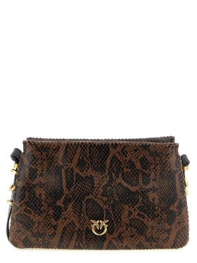 PINKO PINKO Torebka Brown Calfskin Crossbody Brązowy