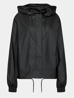 Rains Rains Regenjacke 18040 Schwarz Regular Fit