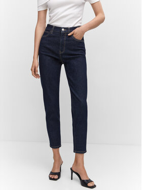 Mango Mango Jeansy Newmom 57025960 Tmavomodrá Mom Fit