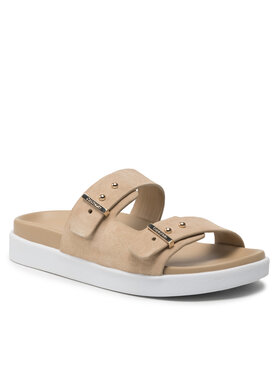 Calvin Klein Calvin Klein Παντόφλες Ergonomic Slide W/ Mtl Loop-Su HW0HW01156 Μπεζ