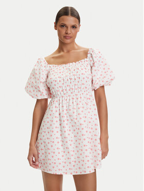Roxy Roxy Poletna obleka W126-RXLDS-1030-01P Bela Regular Fit