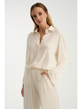 TRIPLES TRIPLES Koszula Loli Creme Beżowy Oversize