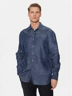 Guess Guess Cămașă M5RH22 WFKE0 Bleumarin Regular Fit