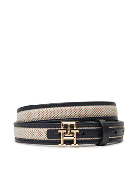Tommy Hilfiger Tommy Hilfiger Damengürtel Th Logo 2.5 Canvas AW0AW17249 Dunkelblau