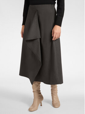 Elena Mirò Elena Mirò Spódnica midi 1044P000055N023 Szary A-Line Fit