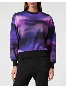 Plein Sport Plein Sport Longsleeve 6431 Fioletowy Regular Fit