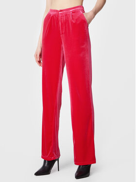 Gina Tricot Gina Tricot Spodnie materiałowe Maddy 18572 Różowy Relaxed Fit