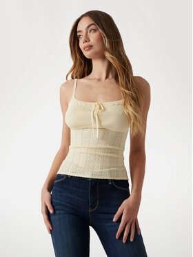 Guess Guess Top 173307 Beżowy Classic Fit