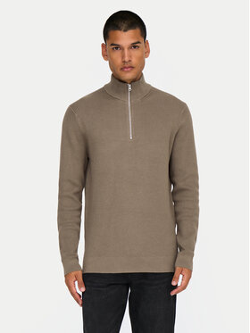 Only & Sons Only & Sons Sweter 22023210 Beżowy Regular Fit