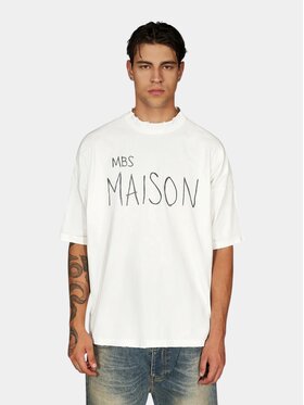 MADE BY SOCIETY MADE BY SOCIETY T-Shirt Blanche VOX - T17580 Biały Basic Fit