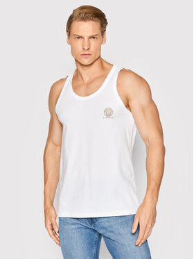 Versace Versace Tank top marškinėliai Medusa AUU01012 Balta Regular Fit