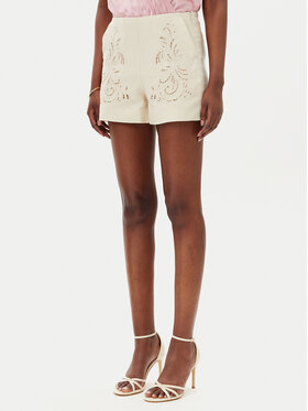 TWINSET TWINSET Šortky z materiálu 251TP2162 Béžová Regular Fit