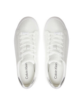 Calvin Klein Tenisice Vulcanized Lace Up Lth HW0HW02134 Bijela