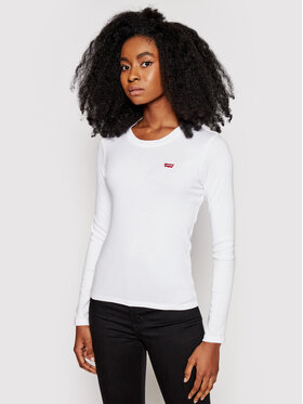 Levi's® Levi's® Majica Long Sleeve Baby Tee 69555-0000 Bijela Slim Fit