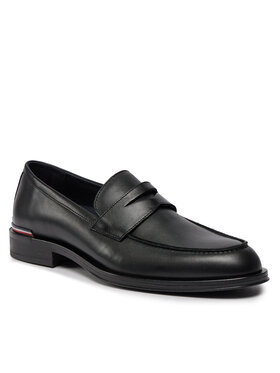 Tommy Hilfiger Tommy Hilfiger Polobotky Core Rwb Hilfiger Lth Loafer FM0FM05035 Černá