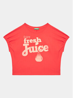 United Colors Of Benetton United Colors Of Benetton Marškinėliai 3096C10BT Raudona Regular Fit