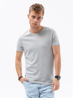 Ombre Ombre T-Shirt S1224 Szary Slim Fit