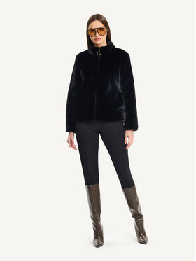 KMX KMX Futro 186330007 Czarny Straight Fit