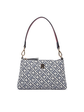 Tommy Hilfiger Tommy Hilfiger Дамска чанта Th Jacquard Mini Shoulder Bag AW0AW19006 Син