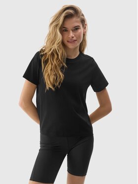 4F 4F T-Shirt 4FWSS24TTSHF1360-20S Czarny Regular Fit