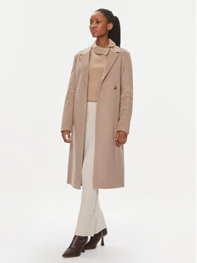 Calvin Klein Calvin Klein Вълнено палто Essential K20K205937 Бежов Regular Fit