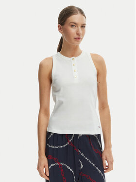 Tommy Hilfiger Tommy Hilfiger Marškinėliai WW0WW49251 Écru Slim Fit