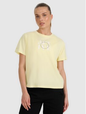 4F 4F T-Shirt 4FRAW25TTSHF3229-73S Żółty Boxy Fit