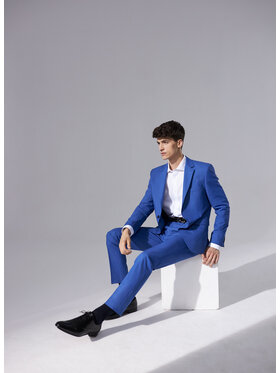 Pako Lorente Pako Lorente Spodnie garniturowe P22SF-6G-020 Niebieski Slim Fit
