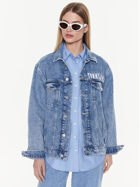 Tommy Jeans Tommy Jeans Kurtka jeansowa Trucker DW0DW14846 Niebieski Oversize