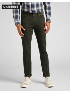 Lee Lee Spodnie materiałowe DAREN ZIP FLY Zielony Straight Fit