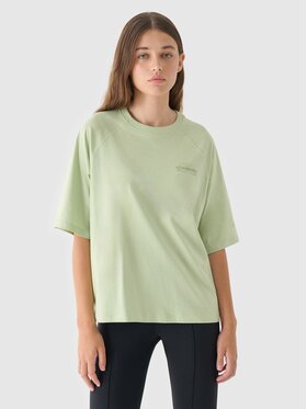 4F 4F T-shirt 4FRAW24TTSHF2583-43S Verde Oversize