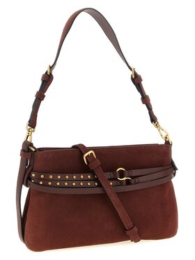 PINKO PINKO Torebka Bordeaux Lamb Leather Shoulder Bordowy