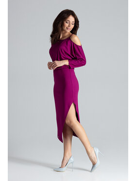 Lenitif Lenitif Sukienka K479 Różowy Regular Fit