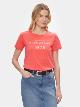 Pepe Jeans Pepe Jeans Tričko Harbor PL505743 Červená Regular Fit