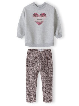 MINOTI MINOTI Komplet bluza i legginsy 12KSET1V2 Szary Regular Fit