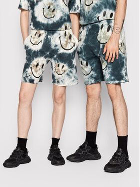 Market Market Sportske kratke hlače Unisex SMILEY Shibori Dye 395000526 Siva Regular Fit