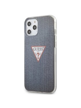 Guess Guess Etui na telefon Denim Triangle Dk Granatowy