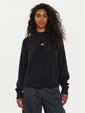 Tommy Jeans Tommy Jeans Rollkragenpullover Tjw Badge DW0DW19912 Schwarz Regular Fit