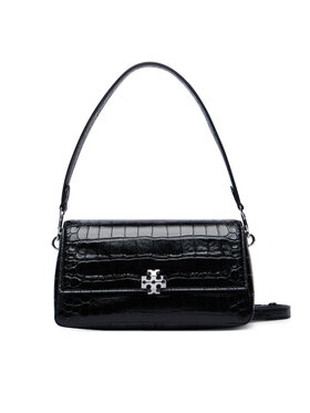 Tory Burch Tory Burch Kabelka Charlie Embossed Croc Small Shoulder Bag 183522 Černá