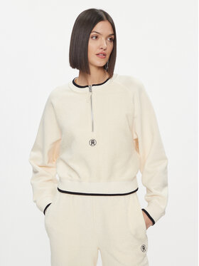 Tommy Hilfiger Tommy Hilfiger Суитшърт Smd Texture 1/2 Zip Swt Shirt WW0WW40574 Екрю Regular Fit