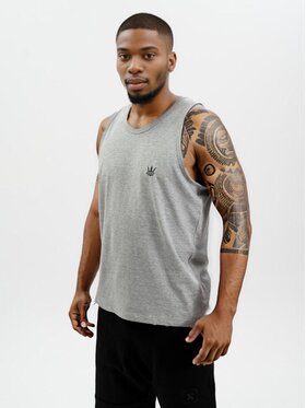 Jigga Wear Jigga Wear Tank top Tank Top Męski Szary / Czarny Jigga Wear Mini Crown XL Szary Loose Fit