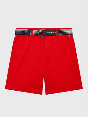 Tommy Hilfiger Tommy Hilfiger Bavlnené šortky Essential KB0KB08127 D Červená Slim Fit