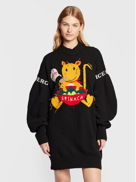 Iceberg Iceberg Trikotažinė suknelė 22II2P0AH037079 Juoda Regular Fit