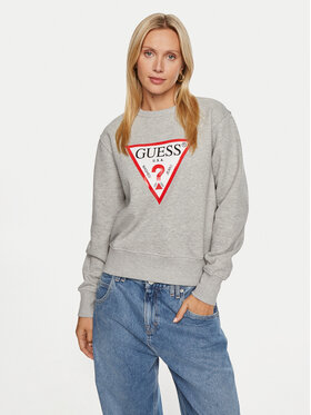 Guess Guess Μπλούζα W2YQ16 KBA11 Γκρι Regular Fit