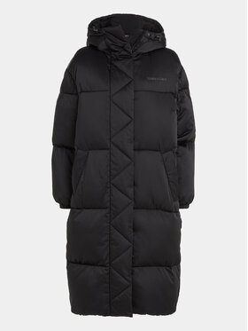 Tommy Jeans Tommy Jeans Pehelykabát Satin DW0DW16587 Fekete Regular Fit
